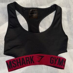 Gymshark Black Sports Bra with Red Band